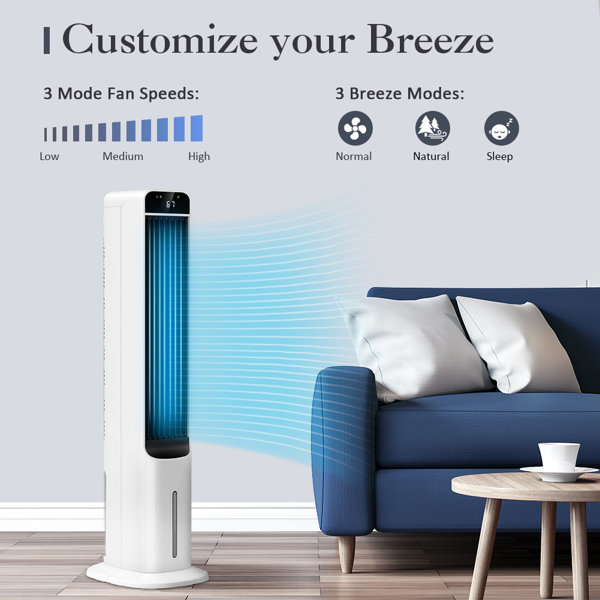 oylus 41.5" Evaporative Air Cooler Tower Fan Humidifier Portable Air